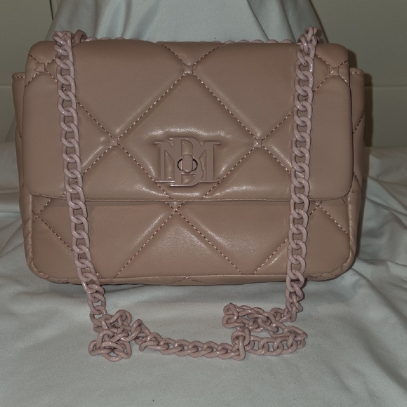 NWT - Badgley Mischka Quilted Blush Shoulder & Hand Bag - Picture 4 of 11